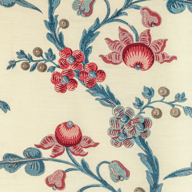 Brunschwig &amp; Fils Le Brun Print Raspberry Fabric
