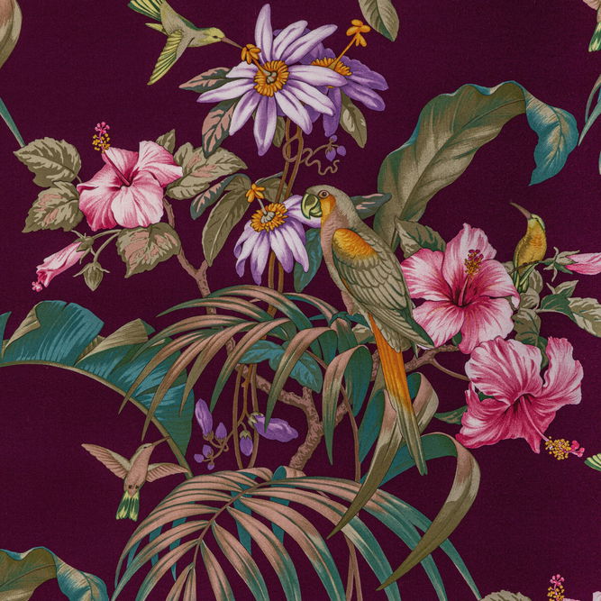Brunschwig &amp; Fils Anima Print Aubergine Fabric