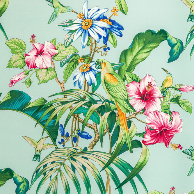 Brunschwig &amp; Fils Anima Print Aqua Fabric