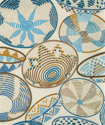 Brunschwig & Fils Bendi Embroidery Blue Fabric
