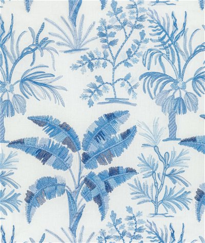 Brunschwig & Fils Martil Embroidery Blue Fabric