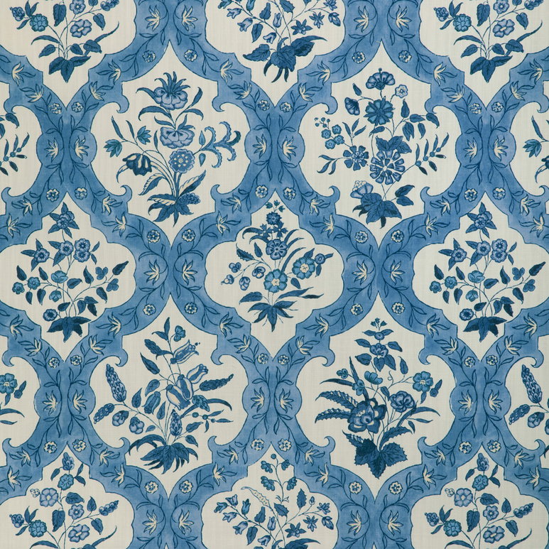 Brunschwig &amp; Fils Ventoux Print Sky/Blue Fabric