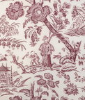 Brunschwig & Fils Marcel Print Aubergine Fabric