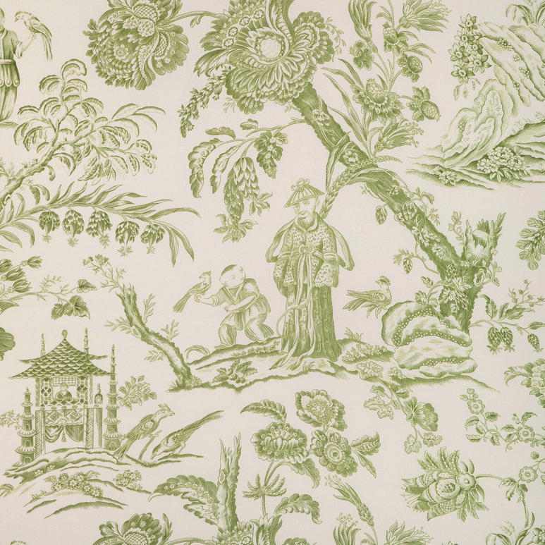 Brunschwig &amp; Fils Marcel Print Leaf Fabric