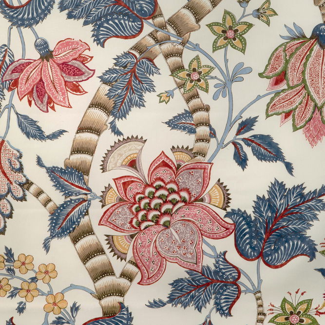 Brunschwig &amp; Fils Cadenet Print Red/Blue Fabric