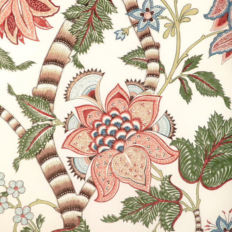 Brunschwig &amp; Fils Cadenet Print Apricot/Sage Fabric