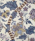 Brunschwig & Fils Cadenet Print Blue/Gold Fabric