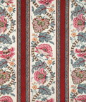 Brunschwig & Fils Lauris Print Red/Blue Fabric