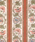 Brunschwig & Fils Lauris Print Apricot/Sage Fabric
