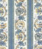 Brunschwig & Fils Lauris Print Blue/Gold Fabric