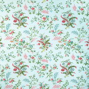 Brunschwig & Fils Chancay Print Sky/Leaf Fabric