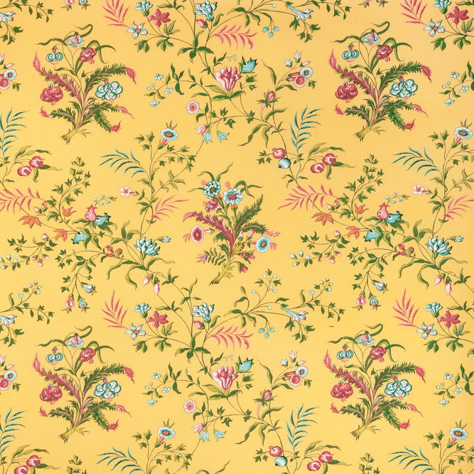 Brunschwig &amp; Fils Chancay Print Sun/Leaf Fabric