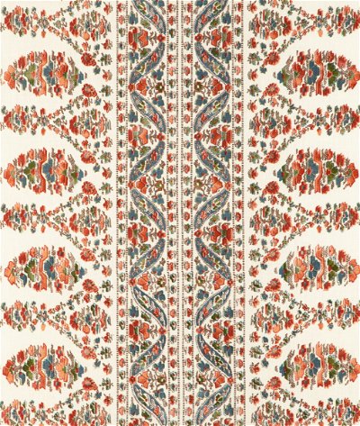 Brunschwig & Fils Visan Print Sky/Coral Fabric