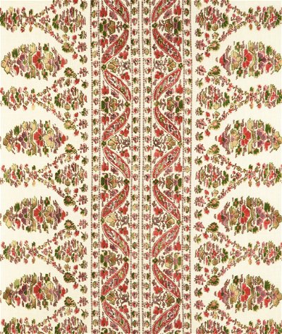 Brunschwig & Fils Visan Print Rose/Leaf Fabric