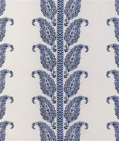 Brunschwig & Fils Yara Paisley Embroidery Blue Fabric