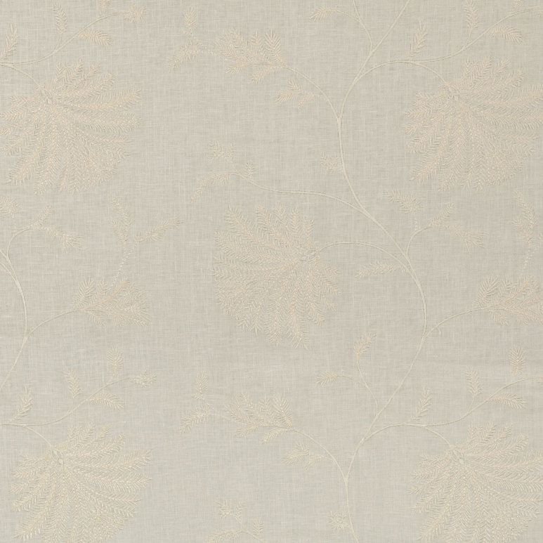 Brunschwig &amp; Fils Maelle Embroidery Ivory Fabric
