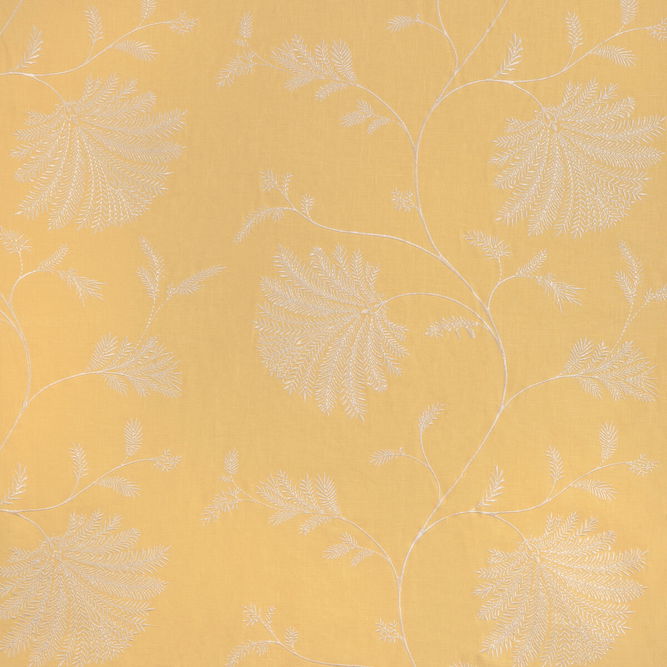 Brunschwig &amp; Fils Maelle Embroidery Canary Fabric