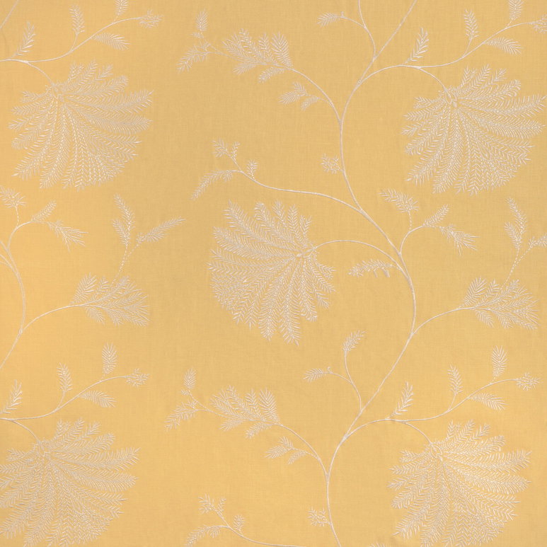Brunschwig &amp; Fils Maelle Embroidery Canary Fabric