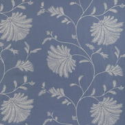 Brunschwig & Fils Maelle Embroidery Blue Fabric