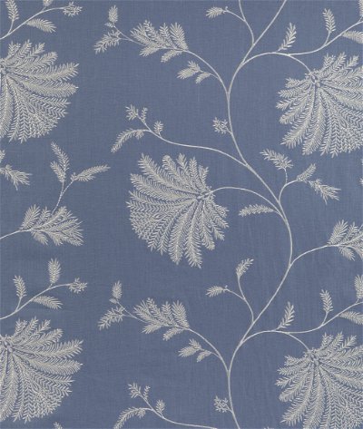 Brunschwig & Fils Maelle Embroidery Blue Fabric