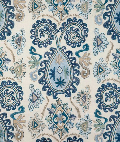 Brunschwig & Fils Lavali Embroidery Blue/Sky Fabric