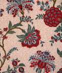 Brunschwig & Fils Anduze Embroidery Red/Blue Fabric