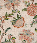 Brunschwig & Fils Anduze Embroidery Apricot/Sage Fabric