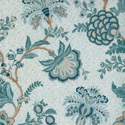 Brunschwig & Fils Anduze Embroidery Teal/Sky Fabric