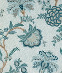 Brunschwig & Fils Anduze Embroidery Teal/Sky Fabric