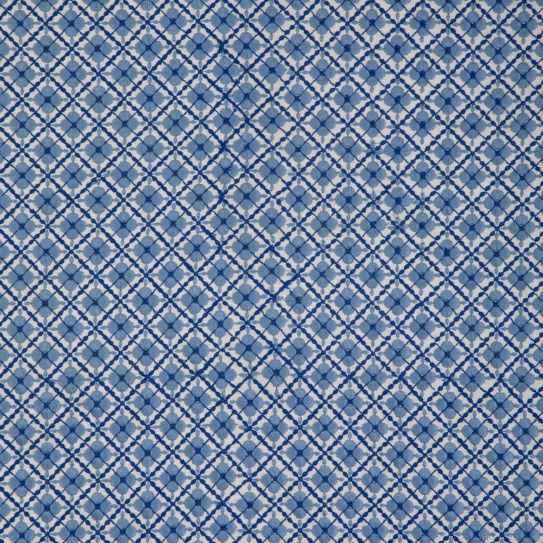 Brunschwig &amp; Fils Ines Embroidery Blue Fabric