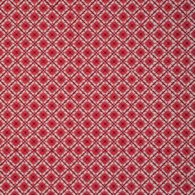 Brunschwig &amp; Fils Ines Embroidery Red Fabric