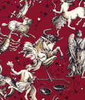 Brunschwig & Fils Cosmique Print Ruby Fabric