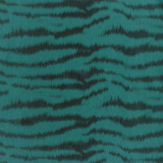 Brunschwig &amp; Fils Tigre Warp Print Teal Fabric