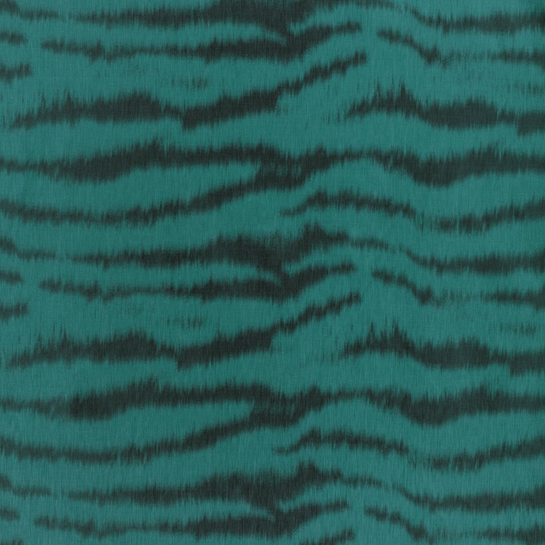 Brunschwig &amp; Fils Tigre Warp Print Teal Fabric
