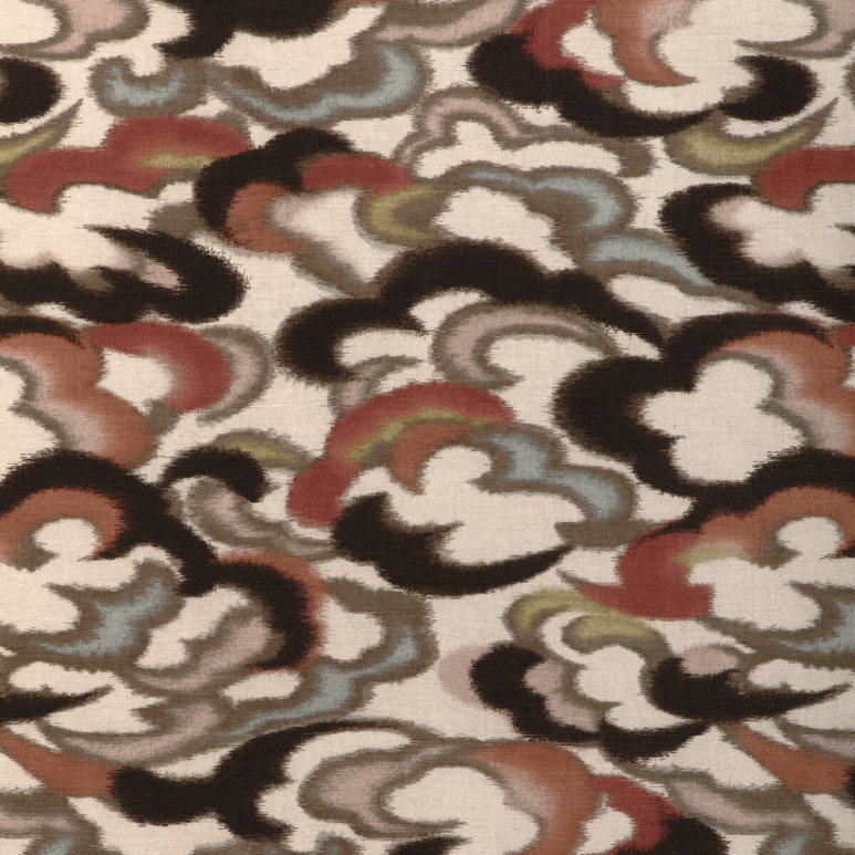 Brunschwig &amp; Fils Stratus Print Clay/Multi Fabric