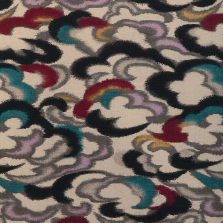 Brunschwig &amp; Fils Stratus Print Teal/Multi Fabric