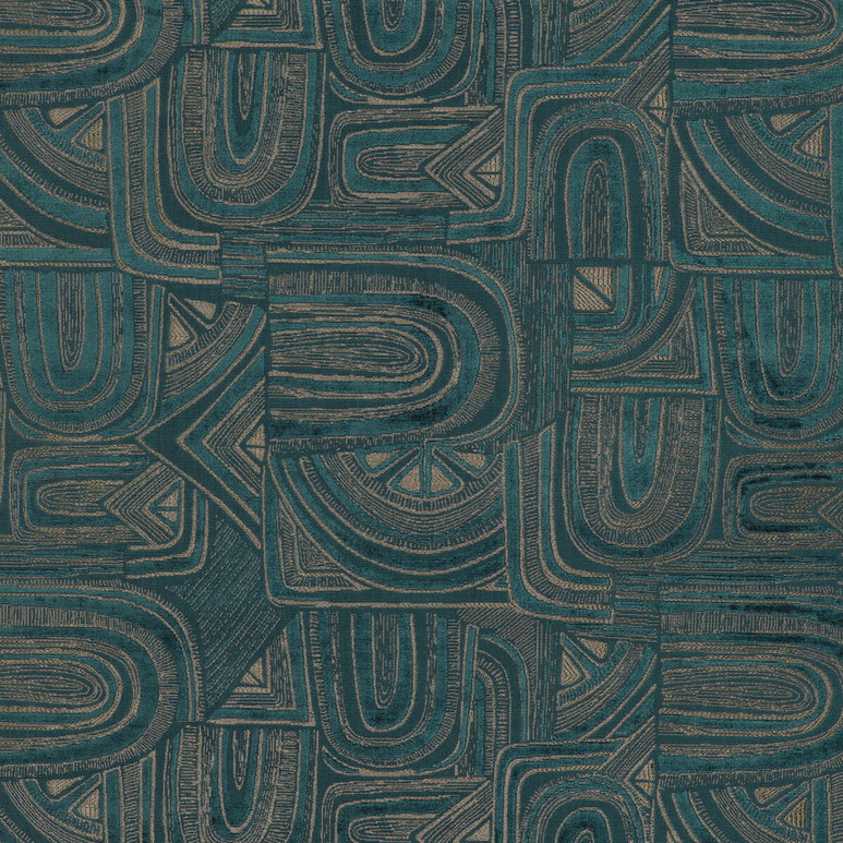 Brunschwig &amp; Fils Timbre Velvet Teal Fabric