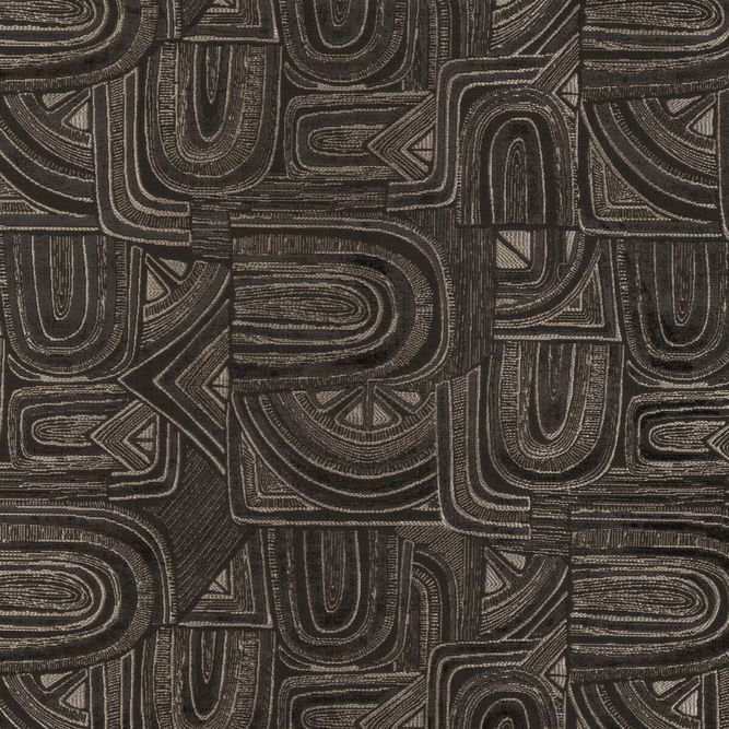 Brunschwig &amp; Fils Timbre Velvet Ebony Fabric