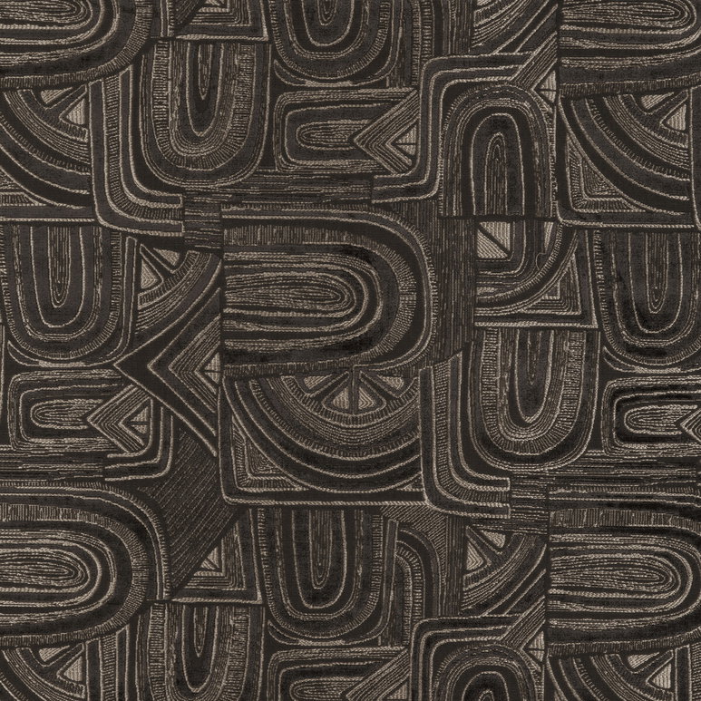 Brunschwig &amp; Fils Timbre Velvet Ebony Fabric