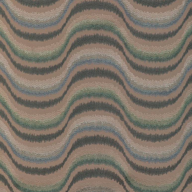 Brunschwig &amp; Fils Du Son Embroidery Aquamarine Fabric