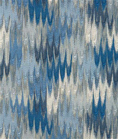 Brunschwig & Fils Duval Embroidery Sky/Lapis Fabric