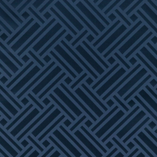 Brunschwig &amp; Fils Martel Weave Navy Fabric
