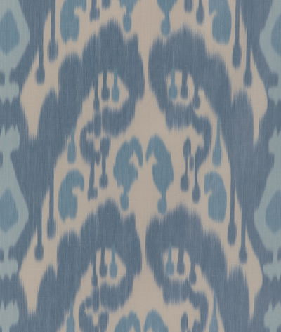 Brunschwig & Fils Bukara Warp Print Blue Fabric