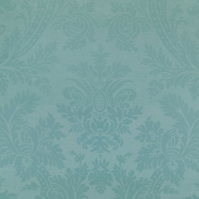 Brunschwig &amp; Fils Arnaud Damask Aqua Fabric