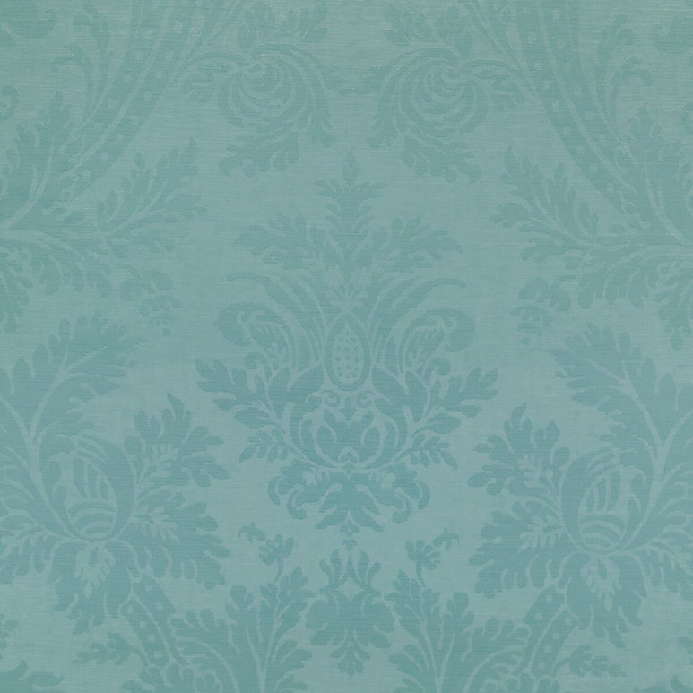 Brunschwig &amp; Fils Arnaud Damask Aqua Fabric
