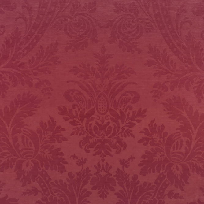 Brunschwig &amp; Fils Arnaud Damask Red Fabric
