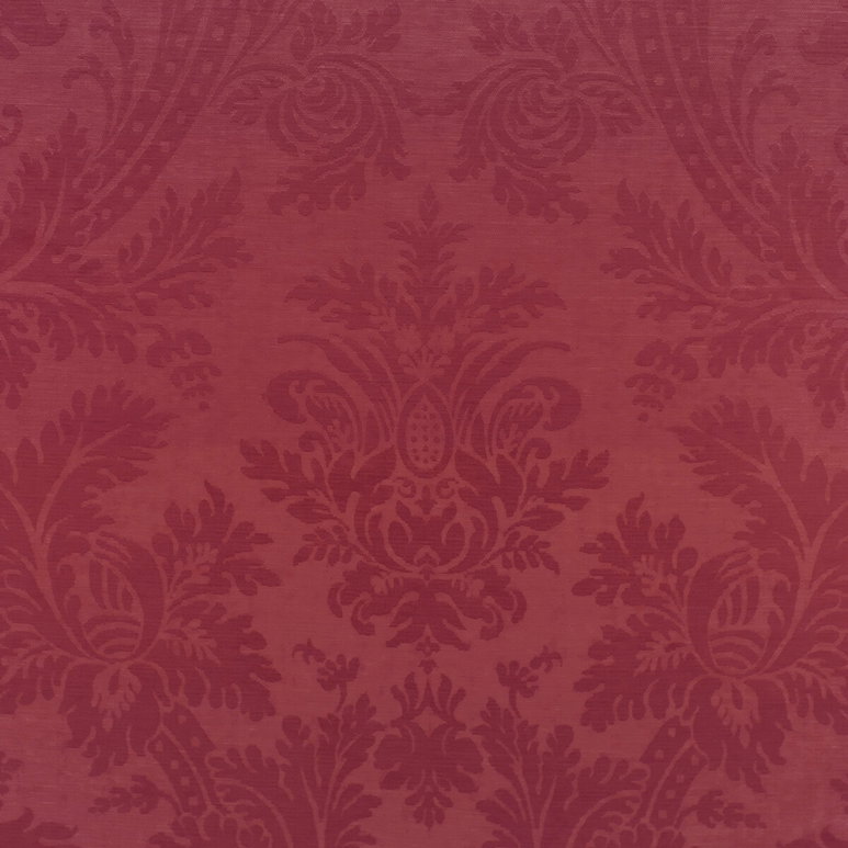Brunschwig &amp; Fils Arnaud Damask Red Fabric