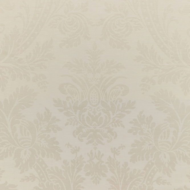 Brunschwig &amp; Fils Arnaud Damask Ivory Fabric