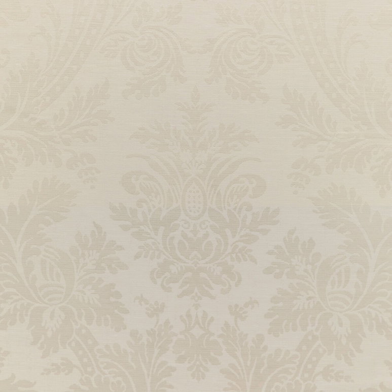 Brunschwig &amp; Fils Arnaud Damask Ivory Fabric