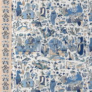 Brunschwig & Fils Shalimar Print Blue/Sand Fabric